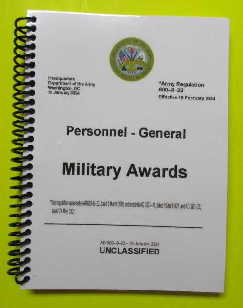 AR 600-8-22 Military Awards - 2024 - BIG size